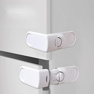 2 Pack Child Safety Refrigerator Lock for Home Fridge Freezer Door Proof Locks,Kids Safety Cabinet Locks,Anti-Opening Refrigerator Lock, with 3M Adhesive and Easy to Install