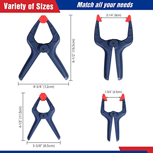 WORKPRO 8-Piece Clamp Set for Woodworking, 4-pack 4-1/2" Mini Bar Clamps and 4 Spring Clamps, Light-Duty Quick-Change Clamp/Spreader with 50 lbs Load Limit - Image 3