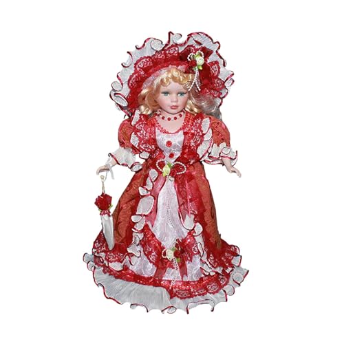Figurines miniatures en porcelaine rouge de 40 cm pour maison de poupée - 3