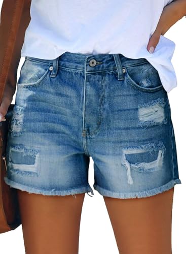 KISSMODA Women's Casual Denim Shorts Summer Jeans Stretchy Hot Short Pants2