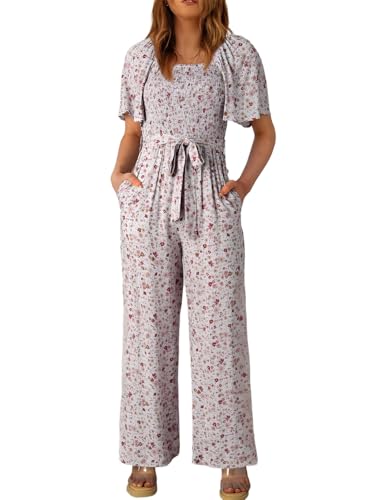 Happy Sailed Women's Floral Printed Summer Jumpsuit