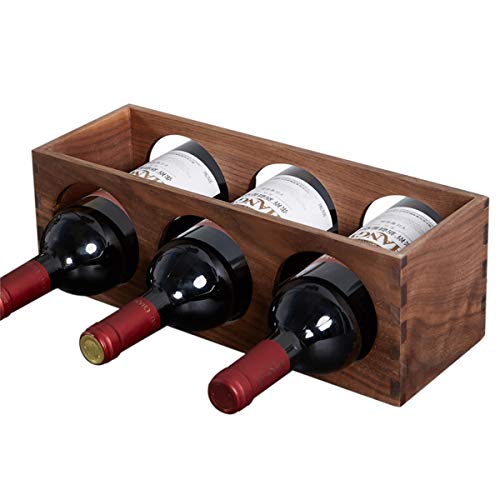 LTLWSH Botelleros - Apilable De Madera Maciza para 3 Botellas De Vino para La Colocación, La Colocación Tamaño 35 X 12 X 12 Cm (Lxanxal) Portabidones De Vino