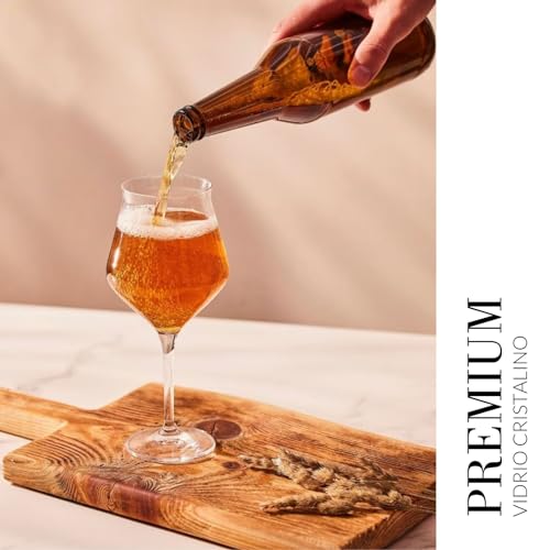 Miniatura 4 de Krosno Copas Tulipa De Cata Para Cerveza Juego De 6 420 Ml Colección Avant-Garde Ideal Para Casa Y Fiestas Apto Para Lavavajillas Cristal Sin Plomo