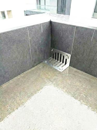 Image of LMC Stainless Steel Roof Drain Jali, SS 304, 150x75x75 mm, Anti-Clog Design, Silver, for Terrace and Balcony Drainage