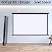 BEVUPAAERE HD Projector Screen Pull Down Home Theater Movie Screen Outdoor Portable Projection Screen 30 40 50 60 72 Inch 16:9 Widescreen Anti-Crease Screen(40inch 4:3)