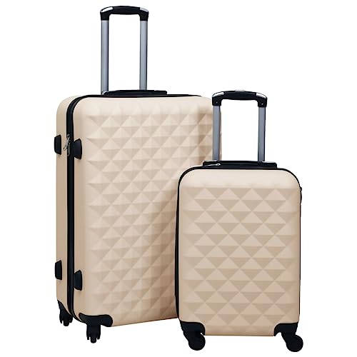 CHARMMA Hardcase Trolley Set 2 pcs Gold ABS,Suitcases-92431