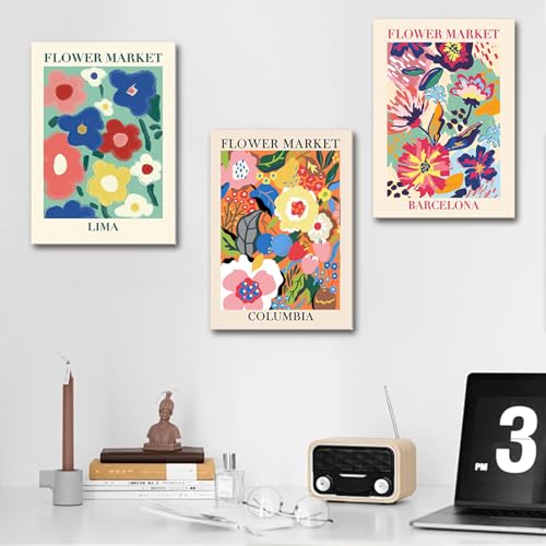 Lot 4 toiles fleurs 20x30 cm résistantes à l’eau BSITSSS