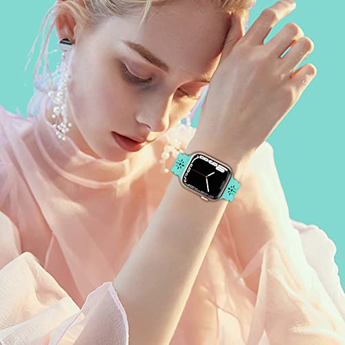 Image of Lace Silicone Bands Compatible with Apple Watch Bands for Women