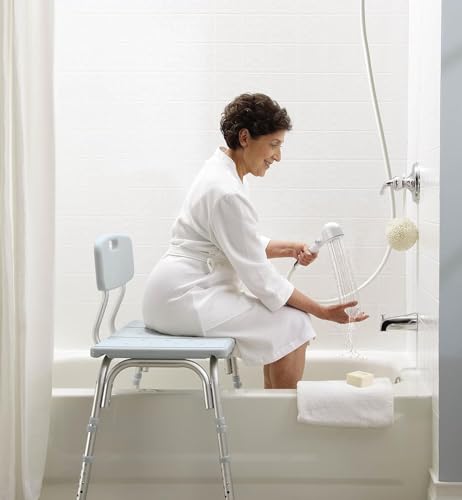 Medline Premium Handheld Shower Head with 6.5-Foot Long Hose, White, High Pressure, Adjustable Spray - Ideal for Medical Patients, Hospitals, Nursing Homes - 1 Each by Medline - Image 2