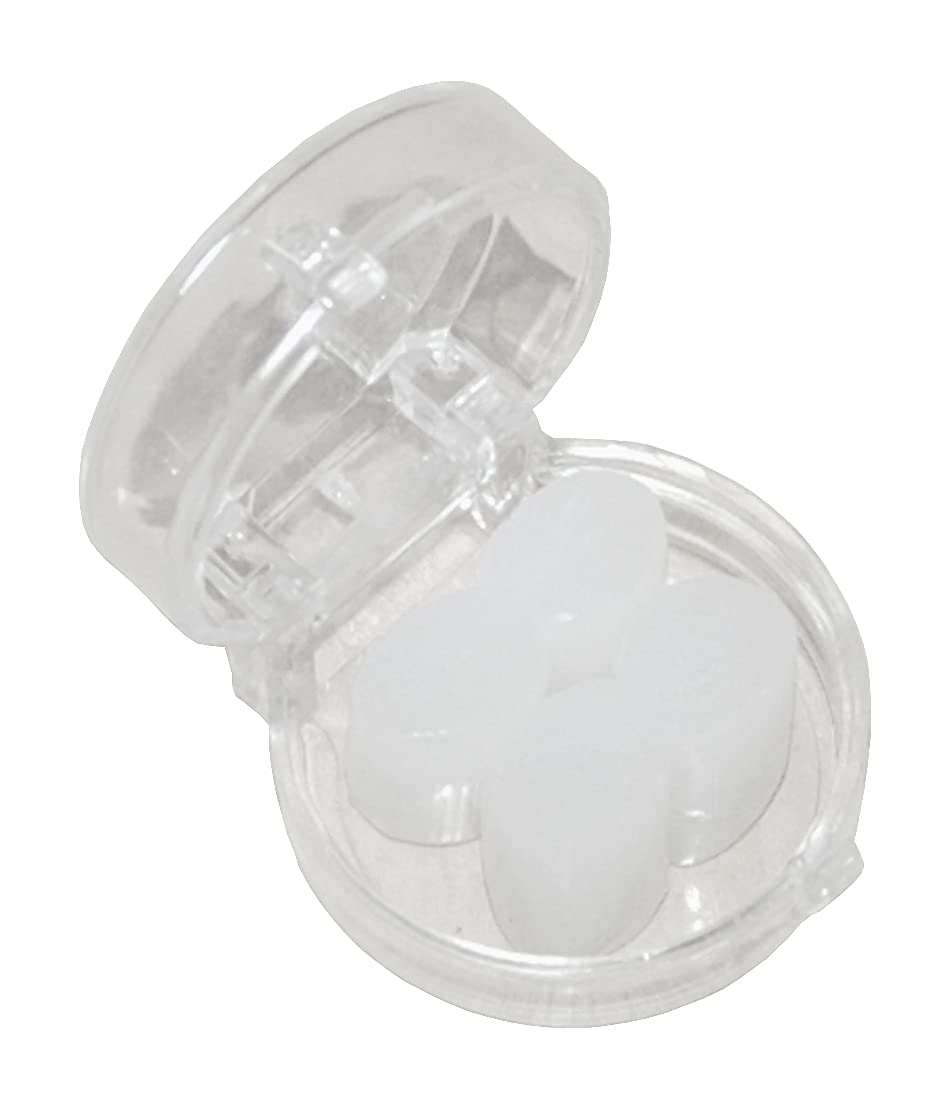 Blue ReefUnisex One Size Senior Junior Clear Two Piece Twin Pack Reusable Mouldable Water Resistant Silicone Swimming Ear Plugs in Clear Plastic Case
