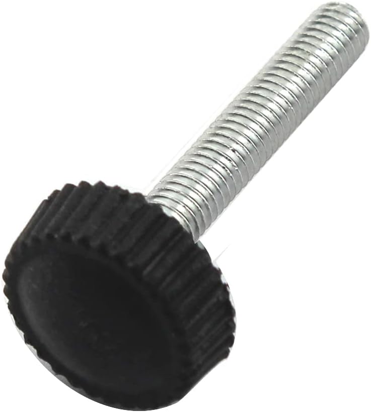 20Pcs M6x20 Male Thread Thumb Screw Hand Tightening Screw Black Plastic Handle Knob Clamping Screw