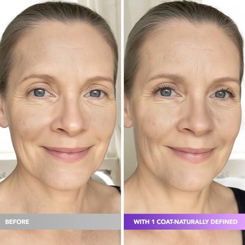 Image of Blooskim Mascara for Older Women 60 Plus: Brown Prime Lash Mascara - Prime Mascaras for Mature Women Makeup - Extreme Length in 2 Coats - Hypoallergenic Non-Clumping Formula for Sensitive Eyes, 6g