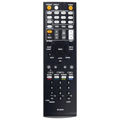 RC-837M Ersatz-Fernbedienung für Onkyo AV-Receiver HT-S5800 HT-S7805 TX-NR818 TX-NR515AE HT-RC470 TX-NR616 TX-NR809 TX-NR414 HT-S6500 RC-834M HT-R494