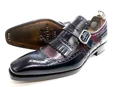 未使用 HARRIS ハリス ダブルモンク シューズ 44 (28) イタリア製 職人のハンドメイド限定品harrisハリス新品ダブルモンク箱付