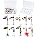 PLUSINNO Fishing Lures for Bass Spinner Lures with Portable Carry Bag,Bass Lures Trout Lures Hard Metal Spinner Baits?Kit (10pcs spinner set with box)