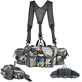 Wander-Gürteltasche für Damen und Herren, wasserdichte Hüfttasche mit Wasserflaschenhalter und Einzel-/Doppel-Schultergurten, Hüftgürteltasche zum Laufen, Spazierengehen, Gassigehen, Reisen, Radfahr