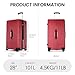 PRIMICIA GinzaTravel Trunk Luggage, 28 Inch Luggage with Spinner Wheels, Scratch resistant texture Lightweight PC material with TSA Lock (Wine Red)