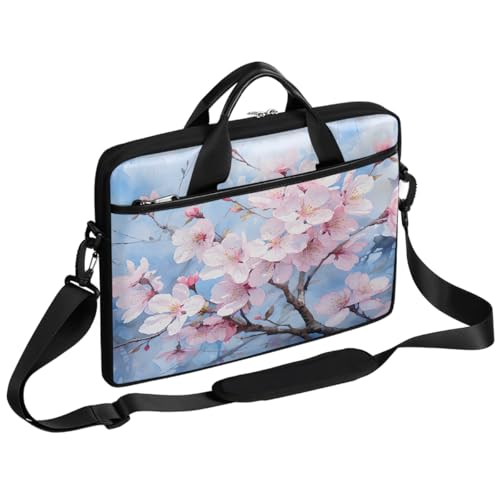 Maletín para laptop 15 pulgadas con diseño de árbol de cerezo miniatura 1