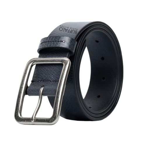 Buffalo David Bitton Mens Belt | Black Belt/Brown Belt | 100% Genuine Leather Belt | Mens Belts Leather for Jeans