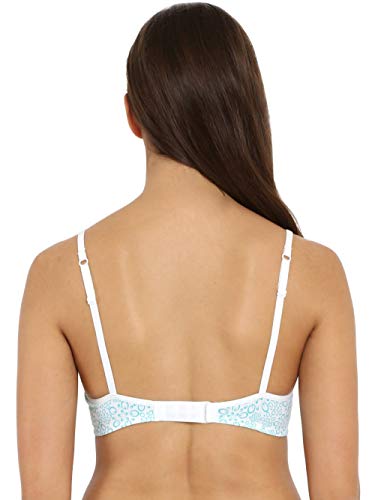 Image of Jockey Women's Cotton Soft Cup Bra (SS12-0103-FE018 34B White & Jet Teal)