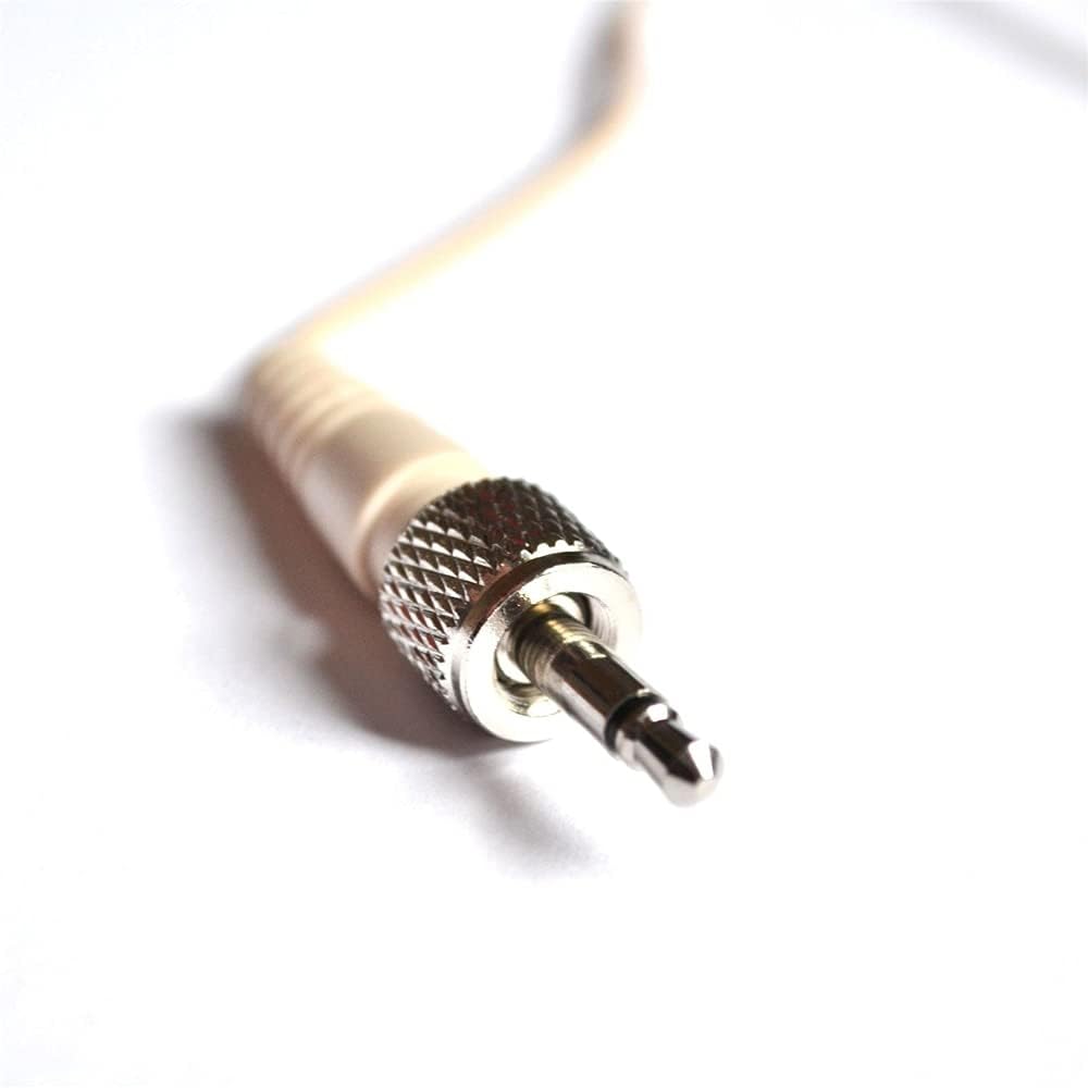 Replacement Miniature Lavalier Microphone for Sennheiser SK-XSW-E Wireless Bodypack Transmitter with 3.5mm Connector, 3.5mm (1/8") Screw Locking Connector, Tan