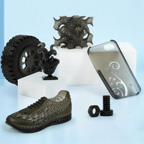 Image of 3D Printer Resin, Flexible & Upgraded Tough (Shore 90A) Resin, Soft Rubber /TPU Like Resin, 405nm UV-Curing Resin for MSLA /DLP /LCD Printers,High Precision & Impact-Durable Resin, Black 1000g | Good softness,High precision,softness and strength