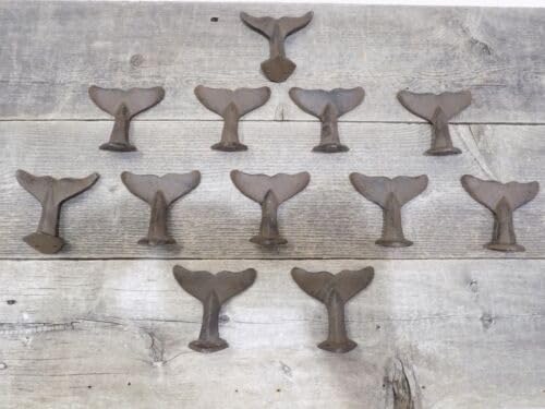 5 Ganchos De Cola De Ballena De Hierro Fundido Estilo Rústico Para Colgar Abrigos, Sombreros Y Toallas – Perchero Vintage Ideal Para La Entrada, Baño O Salón