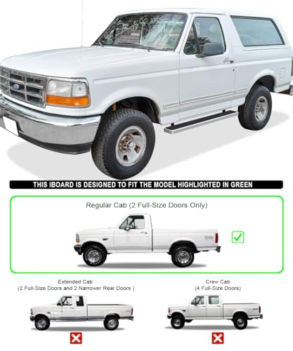 Estribos Laterales para Ford F-Series Bronco 6 pulgadas miniatura 2