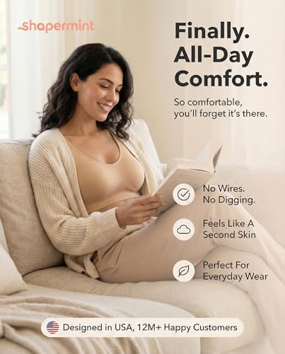 Image of SHAPERMINT Wireless Bras for Women No Underwire - Small to Plus Size Bralettes with Support and Natural Lift