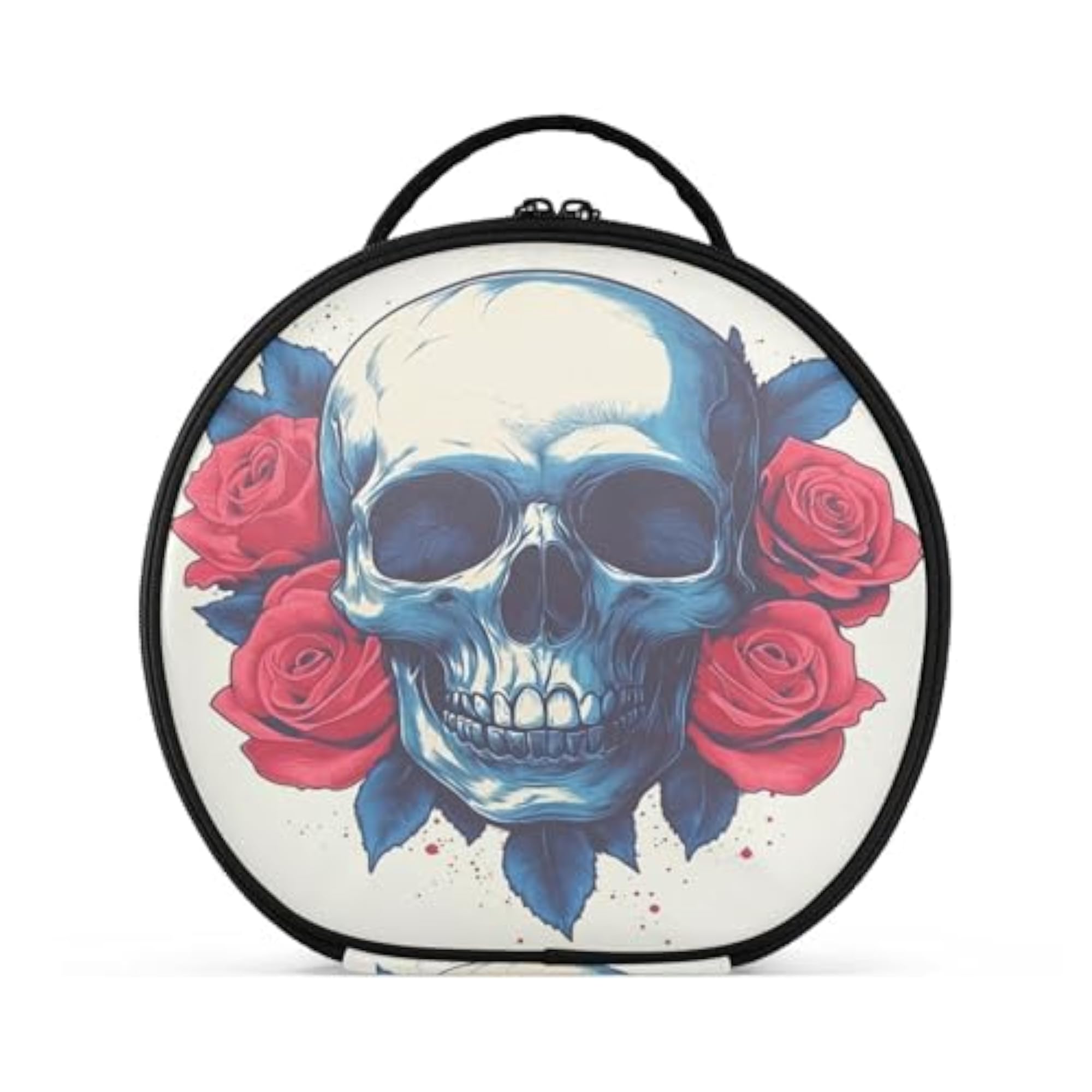 Skull Roses Travel Makeup Case, Portable Organizer