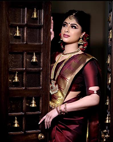 Image of Avantika Fashion Women's Kanjivaram Soft Silk Saree With Blouse Piece