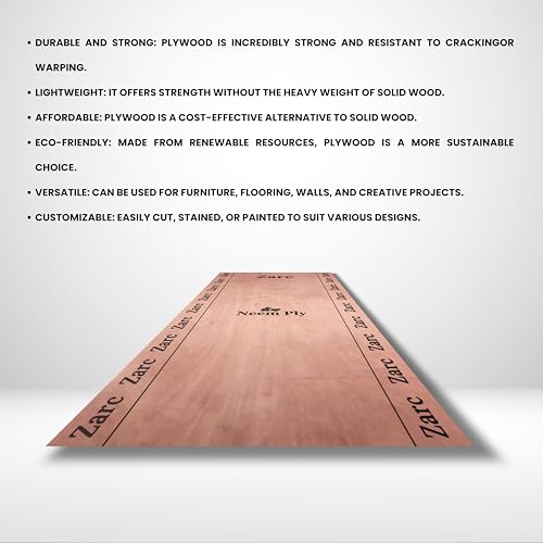 Image of Plyneer Zarc Neem BWP Plywood Premium Gurjan Wood, Waterproof & Durable for Kitchen & Bathroom Makeovers| Available in (19mm)-8ft x 4ft