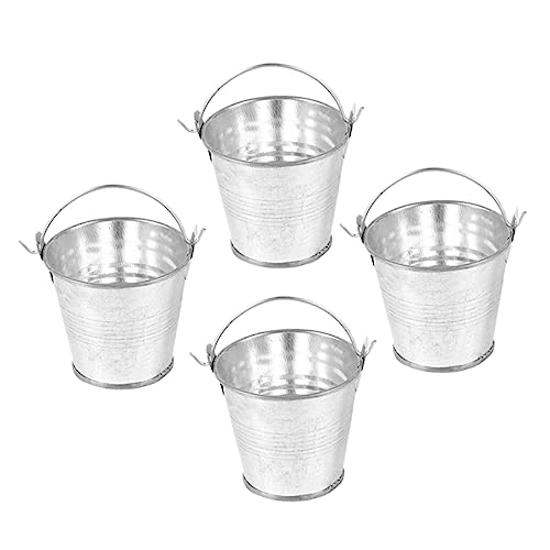 KONTONTY 4piezas Mini Maceta De Hierro Cubo Portátil para Suculentas Unidades Maceta De Compacta Accesorio De Jardinería para Decoración del Hogar