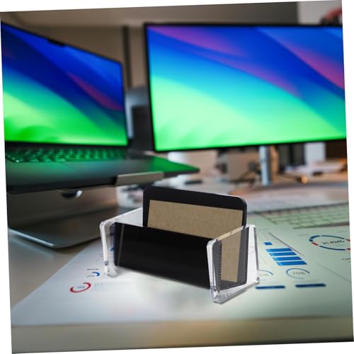 UTHCLO アクリル名刺スタンド 大容量カードホルダー 卓上ビジネスカード収納 デスクオーガナイザー 透明デザイン 省スペース 保護機能付き