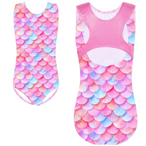 TFJH E Gymnastics Leotards for Girls Practice Outfits Pink Scale 14A