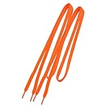 Adecuado para: Unisex TOOGOO(R) Entrenadores Reemplazo 8mm Amplia Naranja plana Cadena Cordon Par