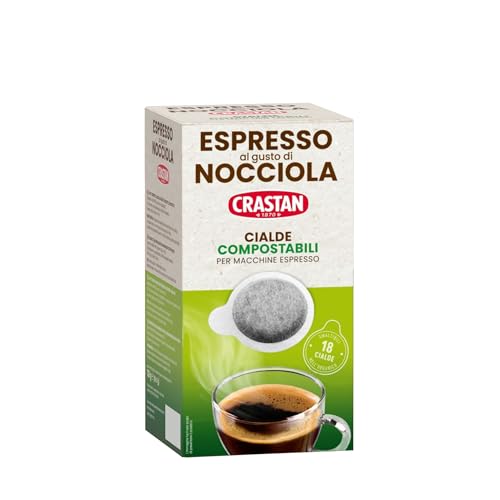 CIALDA ESE COMPOSTABILE - La cialda Crastan è compostabile e può essere smaltita nell'organico. La carta filtro utilizzata è naturale al 100%, non è trattata con sbiancanti o solventi ed è priva di colla. Ogni cialda è confezionata in atmosfera protettiva in singole bustine salvaroma.