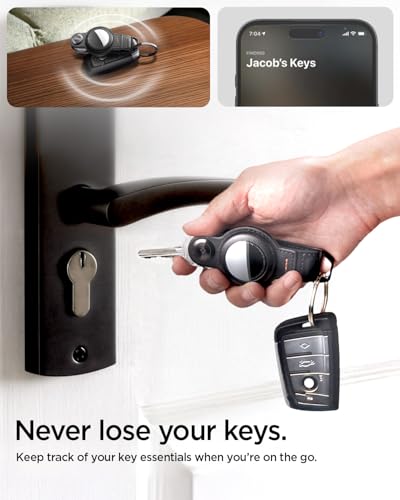 Image of Spigen Valentinus Pro Key Organizer Designed for AirTag Case, Holder, Keychain, Keyring Up to 5-6 Keys