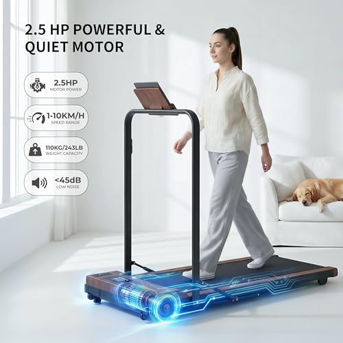 Image of Walking Pad Treadmill for Home Office,2 in 1 Under Desk Treadmill 2.5HP Low Noise Portable Treadmills with Remote Control and LED Display, Compact Treadmills,Walking Jogging Running Machine