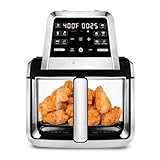 Gourmias 7 Qt Foldable Digital Air Fryer – 10 Presets, Guided Cooking, XL Capacity, Touch Controls, Nonstick Basket, Oil-Free Frying, Black
