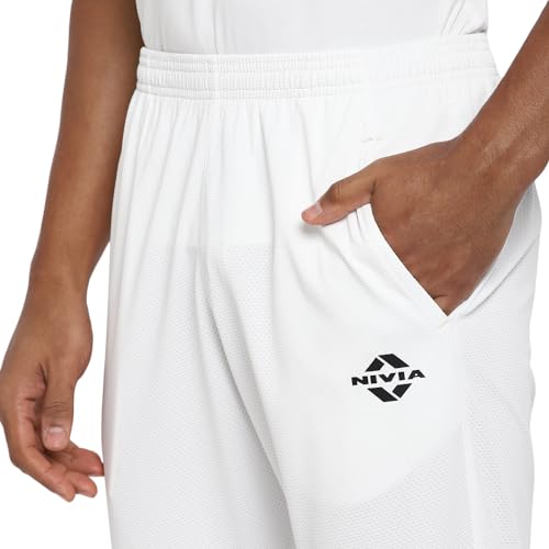Image of Nivia Crick-1000 Cricket Jersey for Men, Micro Dotknit Breathable Fabric, Quick Dry Moisture Wicking Technology, Regular Half Sleeves Athletic Fit, Off White Match and Practice Wear