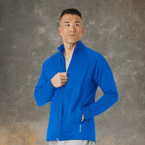 WonderWink Men's Wink Knits Fleece Full-Zip jacket, Royal, XL2