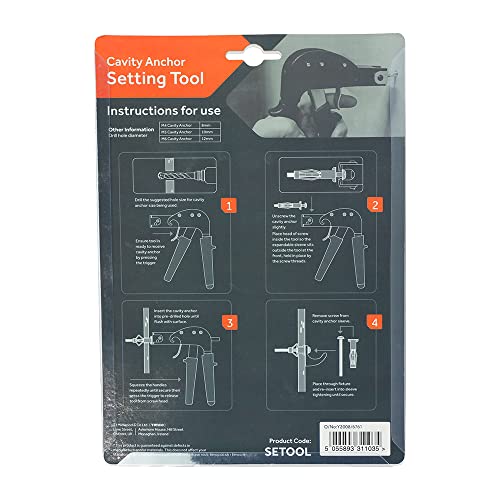 Pince de fixation TIMco Setool pour cheville à expansion de plaque de plâtre