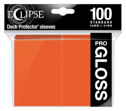 Ultra Pro - Eclipse Gloss Standard Sleeves 100 Pack - Pumpkin Orange