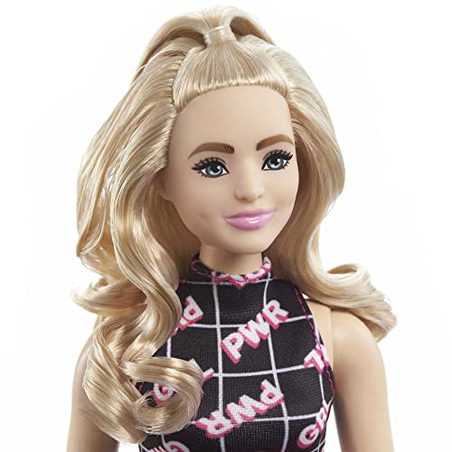 Muñeca Barbie Fashionistas Cuerpo Curvy Rubio con Accesorios miniatura 3