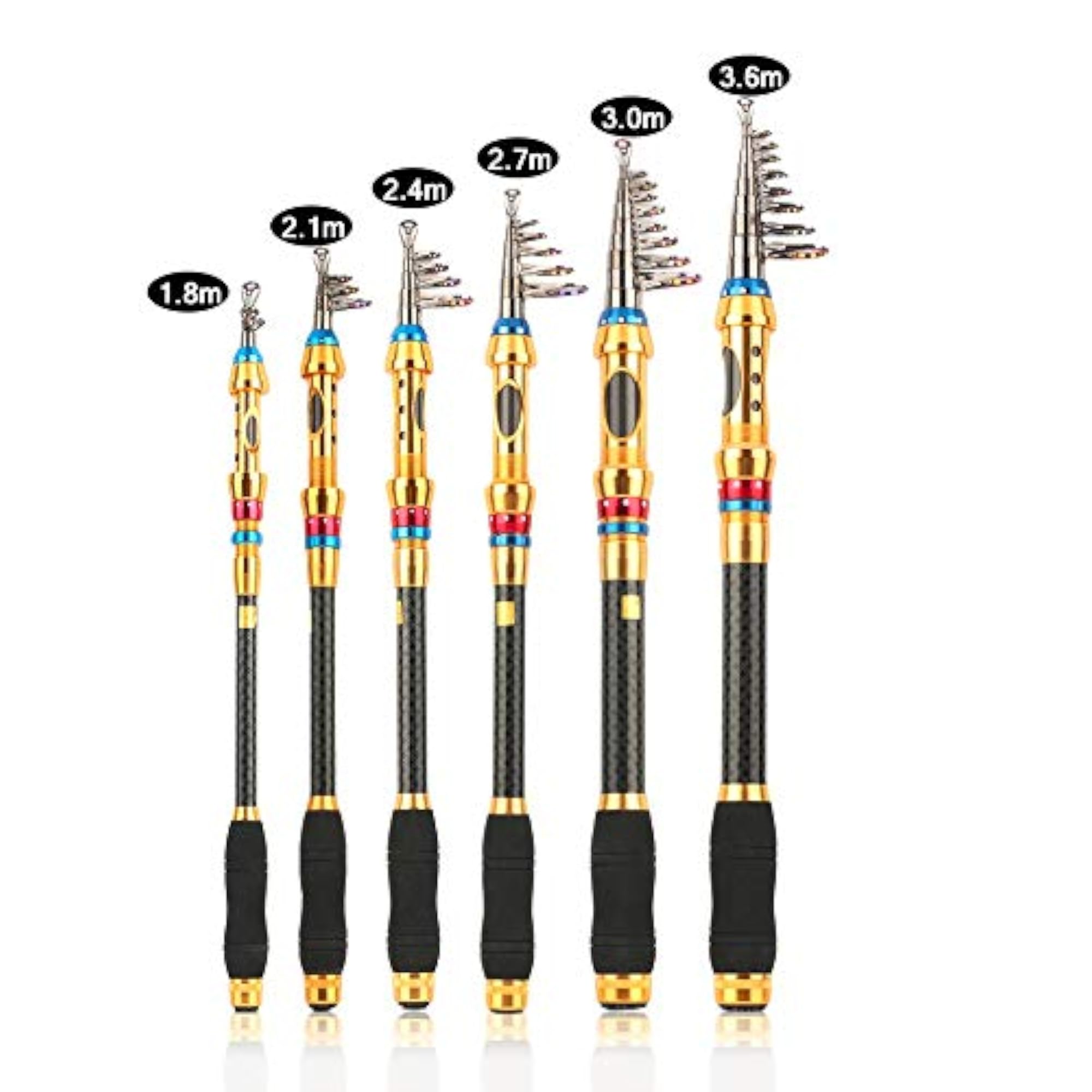 Carbon Fiber Telescopic Fishing Rods, 3.6m