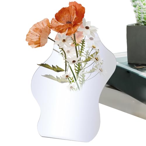 Vase pour fleurs incassable en acrylique pour décoration de cheminée