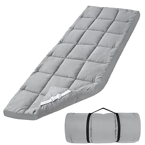Cot-Mattress-Topper-Improved-Thickness-Quilted-Cot-Pads-for-Camping-Soft-Comfortable-Sleeping-Cot-Mattress-Pad-Only-Camping-Mattress-Pad-75x30-for-Camp-CotRv-BunkNarrow-Twin-Beds-Navy