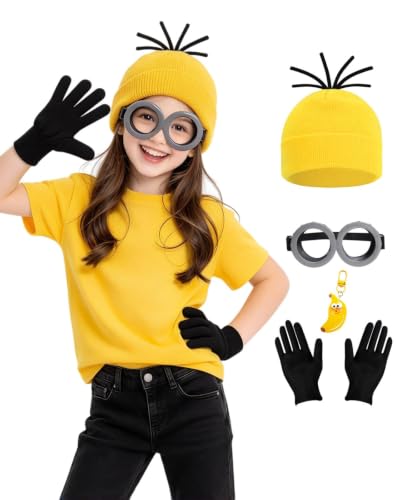 Kids Yellow Cartoon Costume Accessory Kit Boys Girls Halloween Costumes