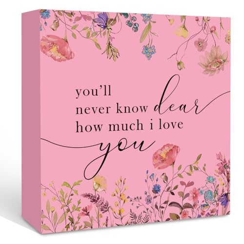 KFXHANGD Motivational Pink Nursery Wooden Sign Desk Decor, You'll Never
